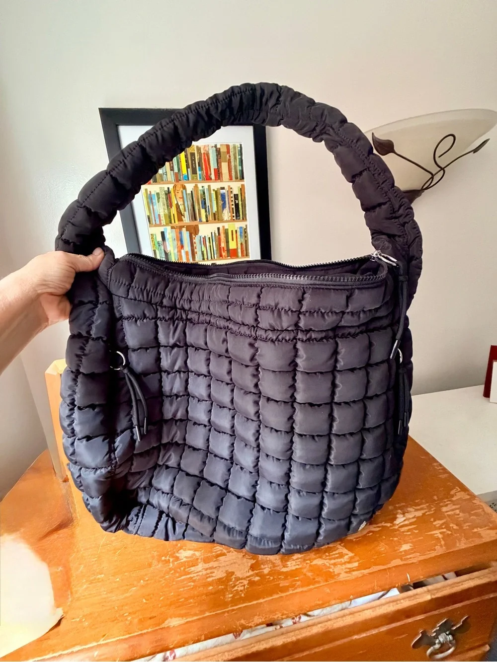 Free People Quilted Carryall-Black - Picture 1 of 3